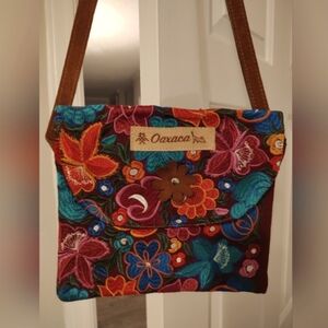 Floral Embroidered Crossbody Bag